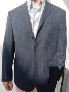 Boglioli Mens Grey Pinstripe Jacket Size 42 UK Made In Italy RRP £500 - Picture 1 of 11