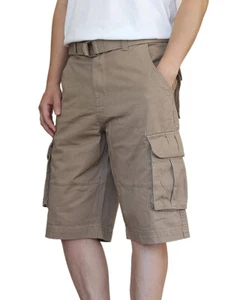 Pantalones Cortos Carga LA GATE Para Hombre Sarga Camuflados con Cinturón Talla 28 a 50 - Imagen 1 de 19