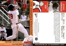 Bernie Gonzalez 2005 MultiAd Kannapolis Intimidators #6 Card *AutographDen*
