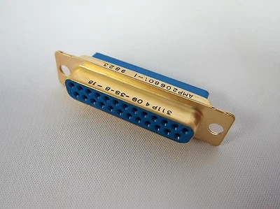  New TE Connectivity AMP 206801-1 Connector Gold Shell Plated 25 Pin Female  - Image 1 of 4