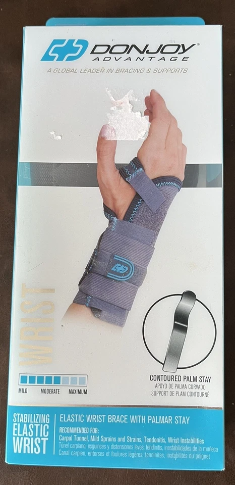 DonJoy Advantage Stabilizing Elastic Wrist M/L Right Grey DA161WB01-GRY-M/L-R