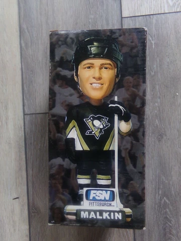 RARE EVGENI MALKIN NIB SGA BOBBLEHEAD PITTSBURGH PENGUINS BLACK JERSEY NEW Cover