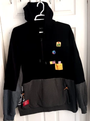 Sudadera con capucha pulóver con cremallera 1/4 en bloque de color colores galletas para hombre talla 4XL Foto 1 de 4