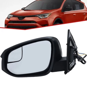 Mirror Driver Side For 2016-2018 Toyota RAV4 Manual Folding Power Glass Black - Foto 1 di 13