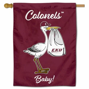 Eastern Kentucky University New Baby Gift Decorative House Flag - Picture 1 of 3