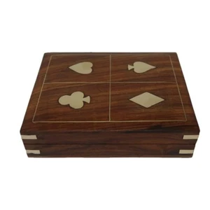 Juego de 2 cajas de almacenamiento de madera hechas a mano para regalos de cumpleaños EE. UU. - Imagen 1 de 4