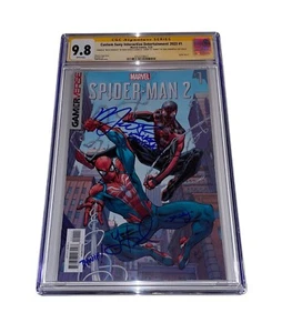 Yuri Lowenthal & Nadji Jeter CGC SS 9.8 Spider-Man 2 #1 NM/M Variant Comic - Picture 1 of 5