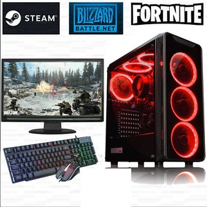 Fast Gaming PC Computer Bundle Intel Quad Core i5 8GB 512GB SSD 2GB GT710 6FAN