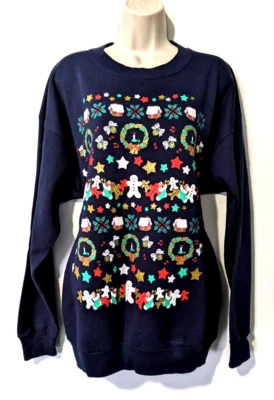 VTG Tultex Men's Pullover Ugly Christmas Sweater  Sz XL Cotton/Poly Blend EUC - Image 1 of 4