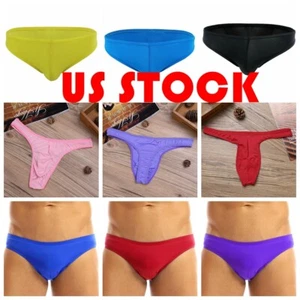 Mens Bulge Pouch Briefs Bikini Thongs Stretchy Sissy Lingerie Gay Underwear - Picture 1 of 103