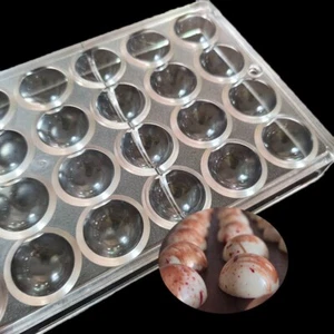 32 cavidades 2,7 cm de diámetro. Molde de chocolate PC de policarbonato forma redonda de media bola - Imagen 1 de 5