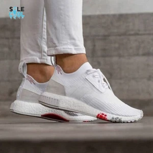 Adidas Women NMD Racer PK W white footwear white trace scarlet  CQ2033 - Picture 1 of 12