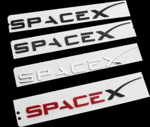 3D Space X Rear Trunk Body Badge Letter Emblem Decal Sticker For Model S 3 X Y - Picture 1 of 5