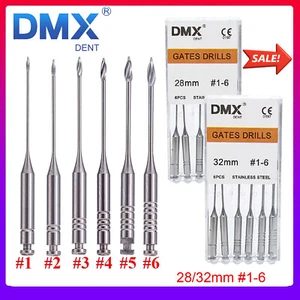 6Pcs Dental Gates Glidden Drills Endodontic Stainless steel Reamer Files 1#-6# - Picture 1 of 29