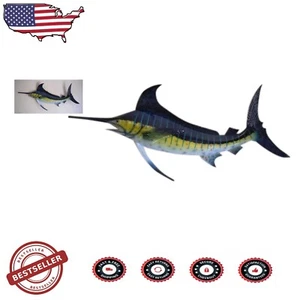 Elegant 28-Inch Marlin Replica Nautical Wall Decor for Ocean-Inspired Homes - Picture 1 of 3