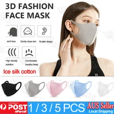 1/3/5Pcs Outdoor Unisex Mouth Face Cover Washable Reusable Mask Virus Protect OZ