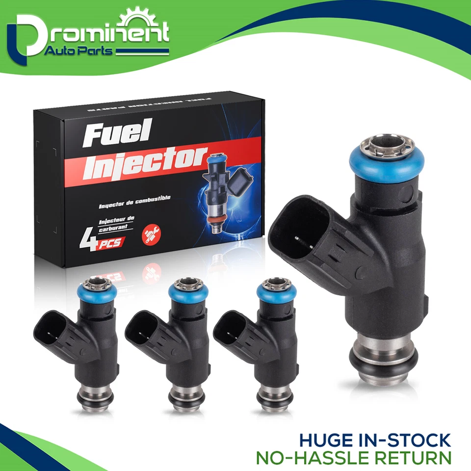 Set of 4 Fuel Injectors for 2012 Chevrolet Aveo 1.6L l4 Replace FJ1023 96487553 - Image 1 of 4