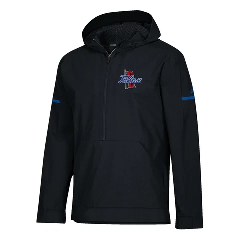 Tulsa Golden Hurricanes NCAA Men's 2018 Sideline Black Squad Woven Anorak Jacket Cover