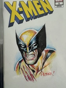 X-Men #1 Wolverine SIGNED & SKETCH BY MARK TEXEIRA CGC 9.8 Original Art Colored - Picture 1 of 5
