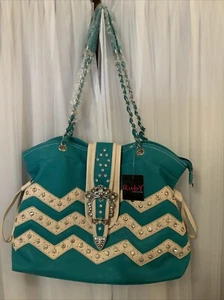 Collezione Ruby - Borsa a tracolla con strass turchesi - Foto 1 di 17