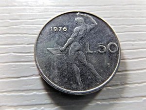 Italy 1976 50 Lire KM# 95.1 Scratches #413 - Picture 1 of 2