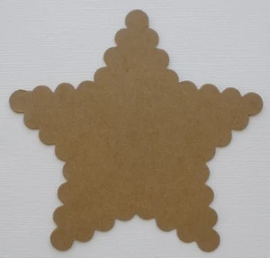 {3} *LARGE SCALLOP STAR*  Chipboard Die Cuts  Bare Diecuts - Picture 1 of 1