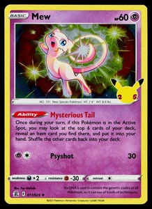Mew 011/025 Celebrations Holo Rare #12 - Bild 1 von 2