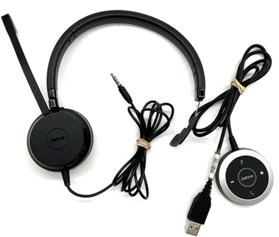 Jabra Evolve 20 Mono Corded Headset Black - Image 1 of 2