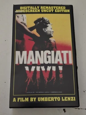 Umberto Lenzi Mangiati Vivi Eaten Alive VHS 90s Bootleg Cannibal Uncut Remaster - Image 1 of 4