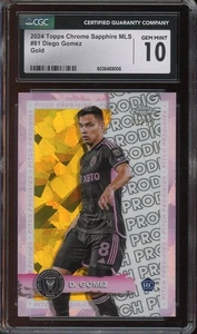 2024 Topps Chrome Sapphire MLS Diego Gomez Pitch Prodigies RC Gold /50 CGC 10 - Picture 1 of 2