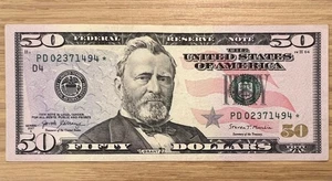 2017 Series A $50 Star Note PD02371494* Cleveland D4 - Picture 1 of 3