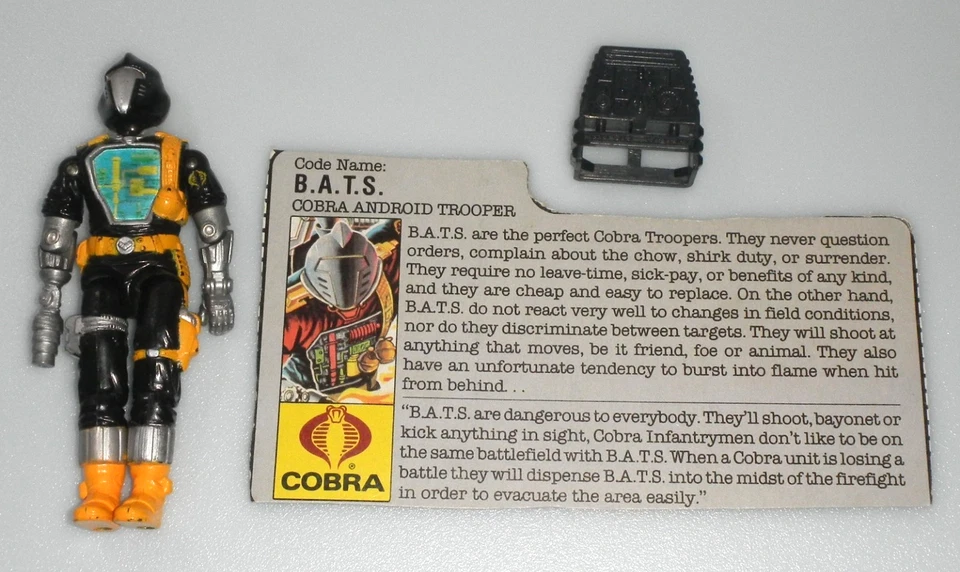 1986 Cobra BATS v1 Android Figure Vintage G.I. GI Joe 3.75 ARAH Lot *READ* - Image 1 of 4