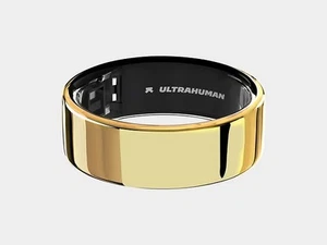 ULTRAHUMAN Ring AIR Ring Bionic Gold Fitness Sleep Tracker Smart Ring - Size 9 - Picture 1 of 9