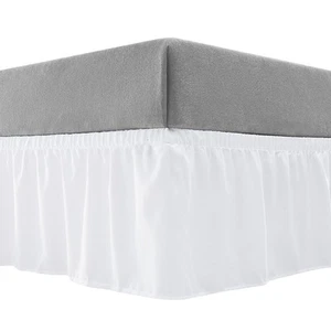 32665 Twin XL Wrap Around Bed Skirts Ruffles 15-inch Drop Resistant Machine W... - Picture 1 of 7