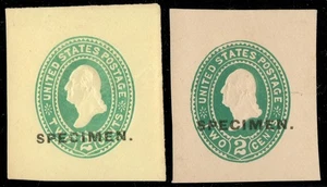 [V907] USA 1887-94 2 Cut Square 2c green mint with overprint "SPECIMEN" - Picture 1 of 3