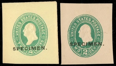 [V907] USA 1887-94 2 Cut Square 2c green mint with overprint "SPECIMEN" - Image 1 of 3