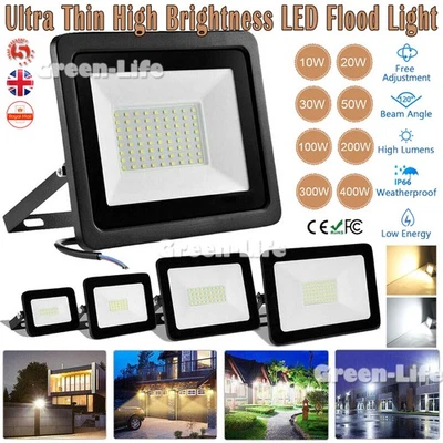10-400W LED Floodlight Spot Light Watt Security Flood Light Outdoor Garden Lamps - Image 1 of 4