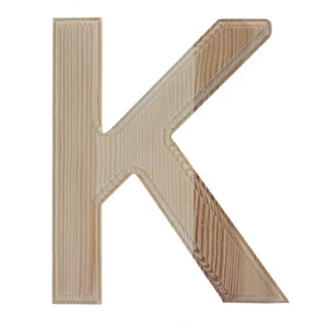 Unvollendete Holz Arial Schrift Buchstabe K (6,25 Zoll) - Bild 1 von 2