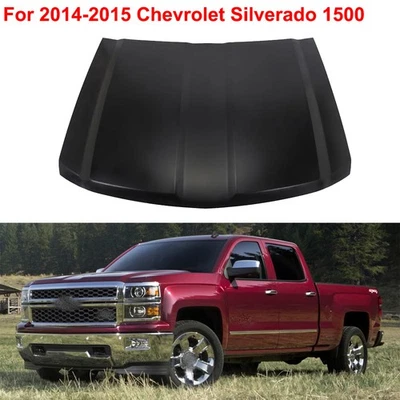 New Primed Steel Front Hood Panel For 2014-2015 Chevy Chevrolet Silverado 1500 Foto 1 de 4