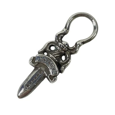 CORAZONES CROMADOS Collar Daga 5 Cremalleras Púrpura Cremallera Dije Plata Cremallera2 PENDA Foto 1 de 4