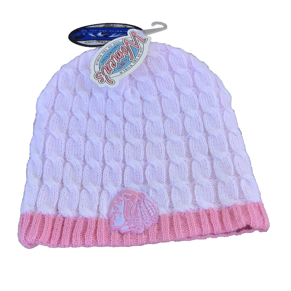 Nuevo con etiquetas Chicago Blackhawks Rosa Top of the World Tejido Mujer Foto 1 de 3