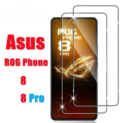 2PCS ASUS ROG Phone 8 Rog 8 Pro Tempered Glass Film Cover Guard Screen Protector - Image 1 of 4