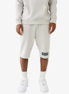 True Religion Herren Arch Jogger Sweat Logo Shorts Farbe Quiet Grey Größe XXL Neu mit Etikett - Bild 1 von 4