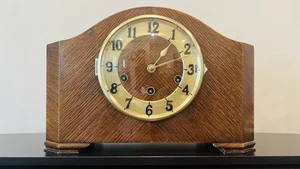 Vintage Kienzle Oak Mantel Clock – Westminster Chimes – Fully Serviced - Picture 1 of 10
