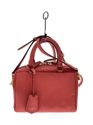 LOUIS VUITTON Speedy Bandouliere 20NM Monogram Empreinte Pink Leather Used - Image 1 of 4