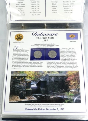 Statehood Quarter Collection Vol 1 Postal Commemorative Society Complete Set - Image 1 of 4