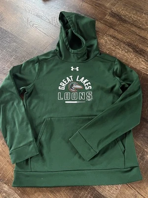 EUC Under Armour Great Lakes Loons Sweatshirt Youth Large Green Lightweight - Image 1 of 3