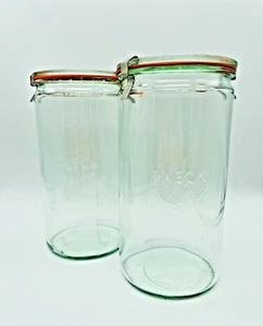 Weck Canning Jars Cylinder Canister Storage Strawberry 1575 - Picture 1 of 10