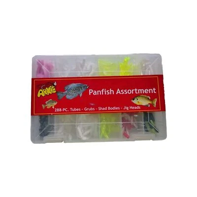  Джиги для краппи Arkie Panfish ассортимент 288 штук трубки личинки тени тела - Изображение 1 из 2