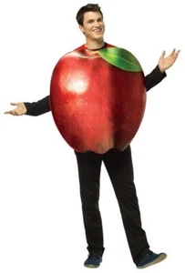 ADULT GET REAL RED APPLE TEACHER HEALTHY SNACK FOOD COSTUME GC6830 - Picture 1 of 1